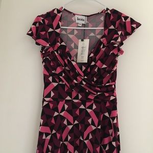 Leota Sweetheart Flutter Sleeves Mini Dress